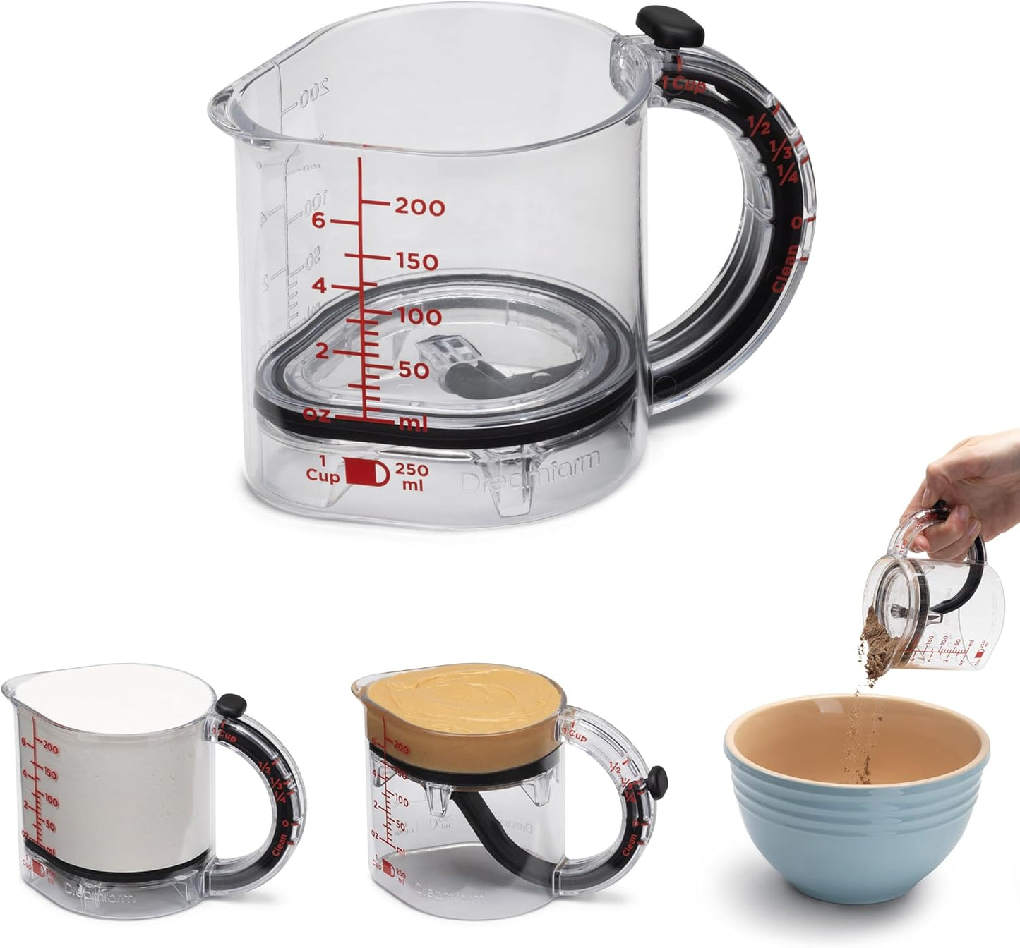 Dreamfarm Upcup All-in-1 Adjustable Measuring Cup