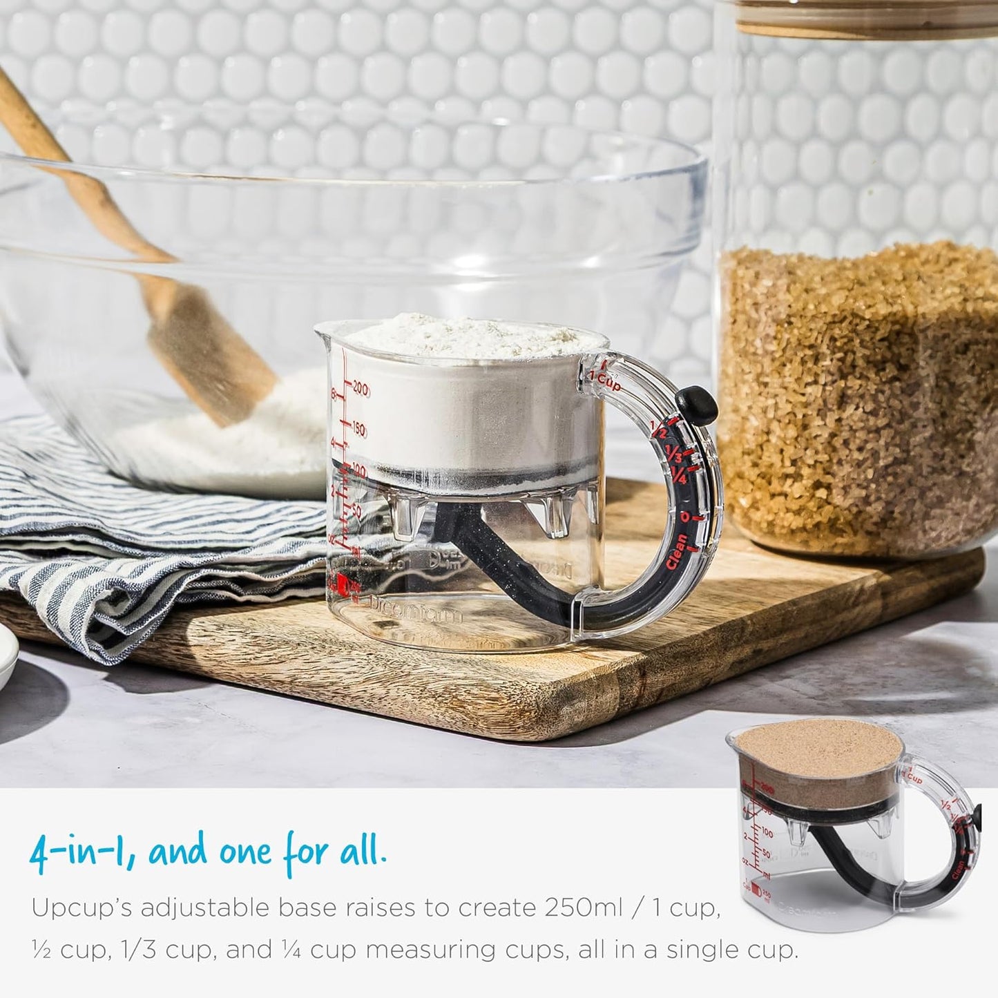 Dreamfarm Upcup All-in-1 Adjustable Measuring Cup